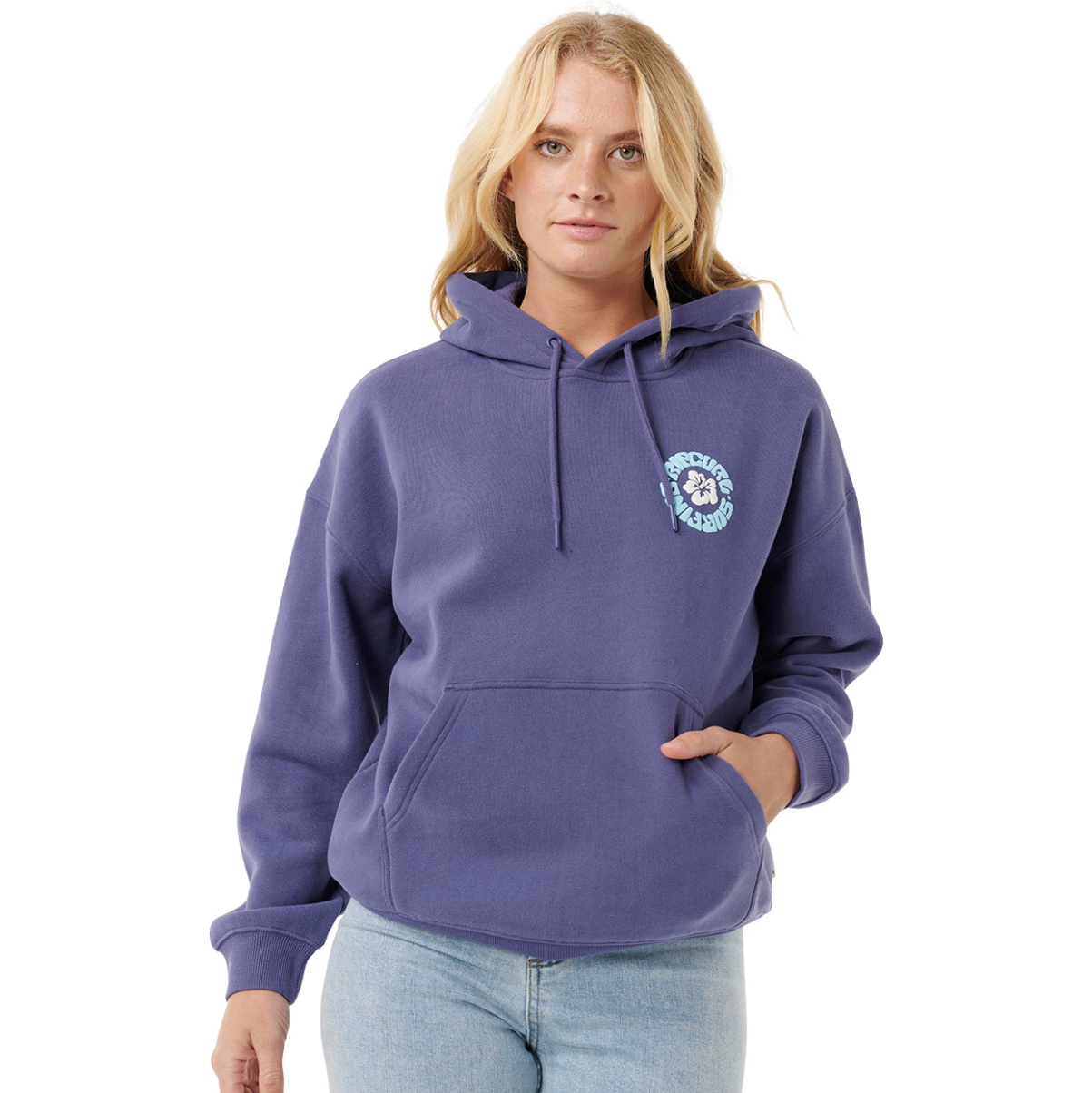 2025 Rip Curl Da Donna Felpa Con Cappuccio Surf Puff Heritage 0A0WFL - Navy